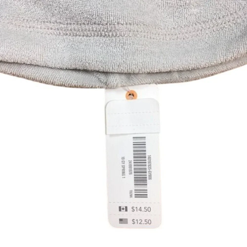 Gymboree Baby Terrycloth Hat – Size 0-6M, Gray, Soft Fabric with Adjustable Knot - Picture 2 of 2